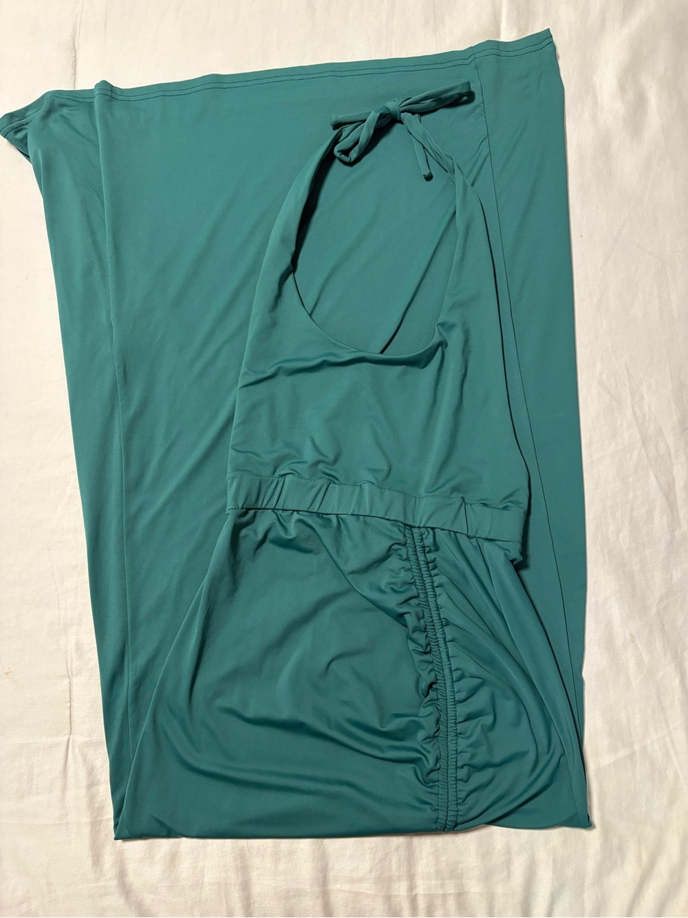 Women’s Teal Maxi Dress - Halter Style